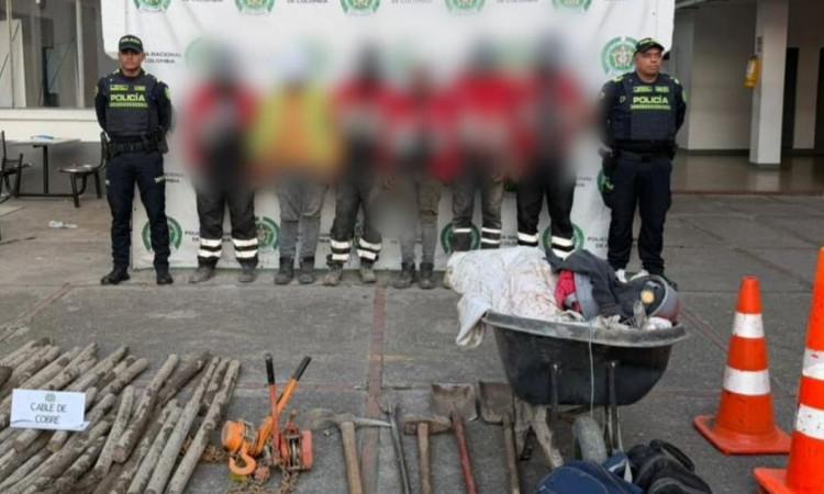 Capturados y material incautado