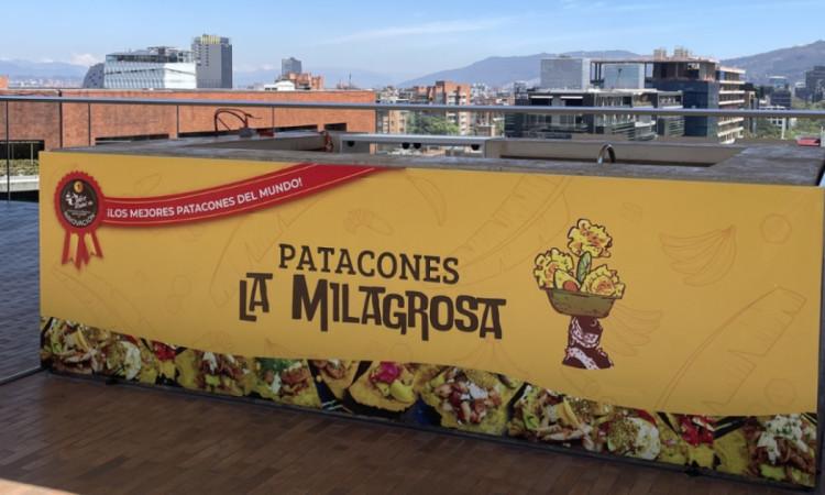Imagen gráfica con el texto 'Patacones la Milagrosa' 