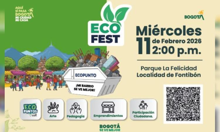 Imagen gráfica con información de EcoFest en Bogotá 