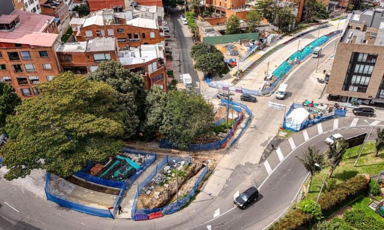 Foto de obras en la calle 45 