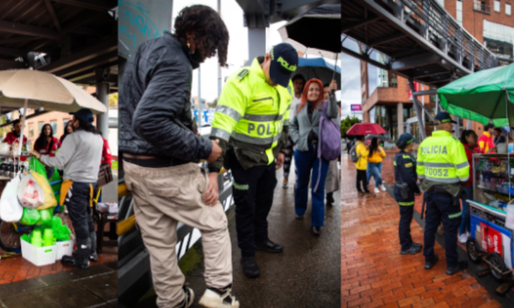 Foto de funcionarios del Distrito en operativo de seguridad