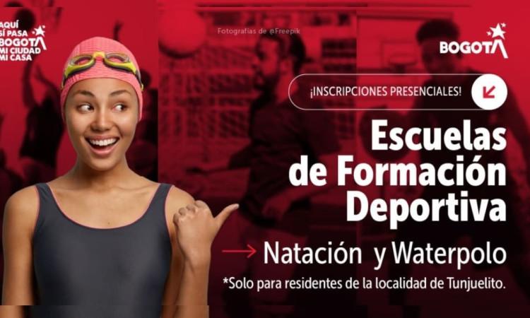 Foto de la convocatoria natación y waterpolo en Bogotá marzo de 2026.
