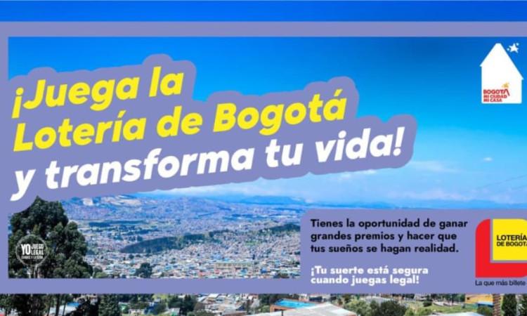 Imagen de la pieza gráfica que promociona el sorteo de la Lotería de Bogotá 