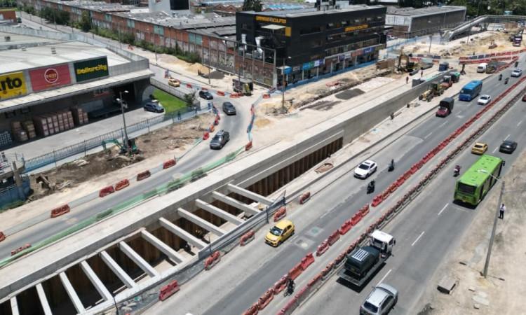 Foto del paso deprimido de la avenida Las Américas con carrera 68 en Bogotá.