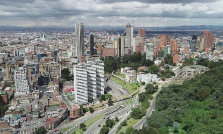 Foto panorámica de Bogotá.