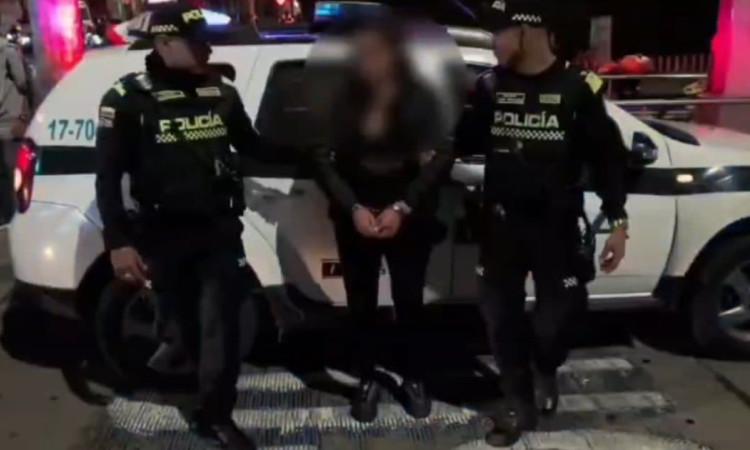 Foto de mujer capturada