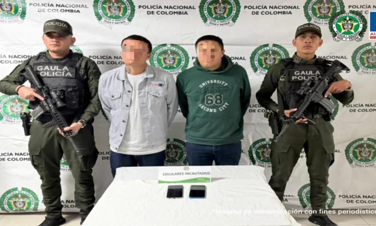 Foto de dos capturados. 