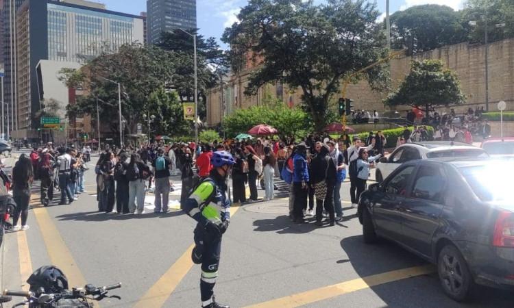 Foto de una manifestación en Bogotá 