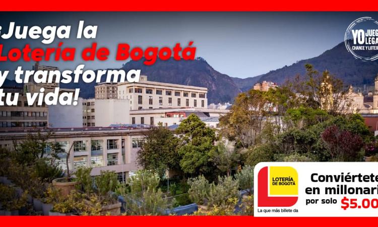 Imagen de la pieza gráfica que promociona el sorteo de la Lotería de Bogotá 