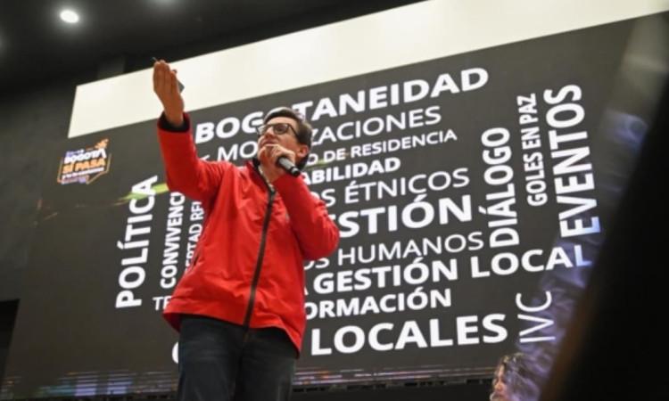 Secretario de Gobierno, Gustavo Quintero Ardila, durante intervención en la audiencia pública de rendición de cuentas.