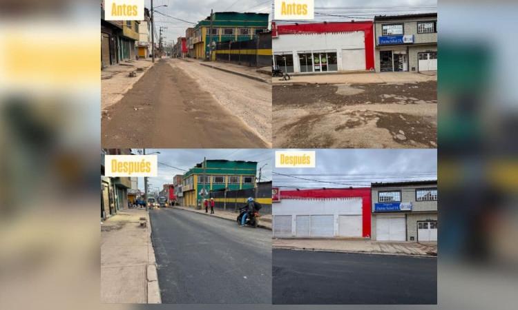 Foto de vías mejoradas en El Mochuelo 