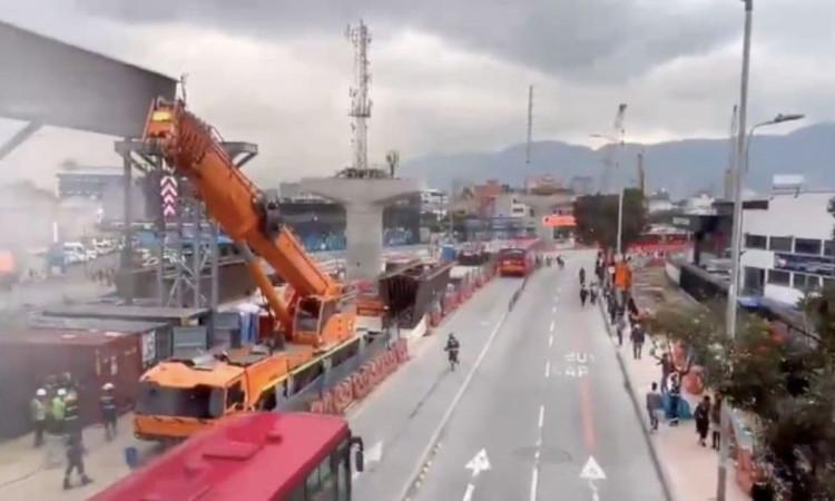 Foto de una protesta en Bogotá.