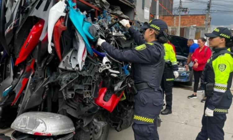 Foto del operativo en el barrio La Favorita, en el centro Bogotá.