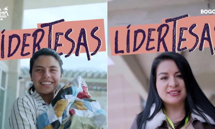 Foto de los mujeres en Bogotá e integrantes del programa 'LiderTesas'.