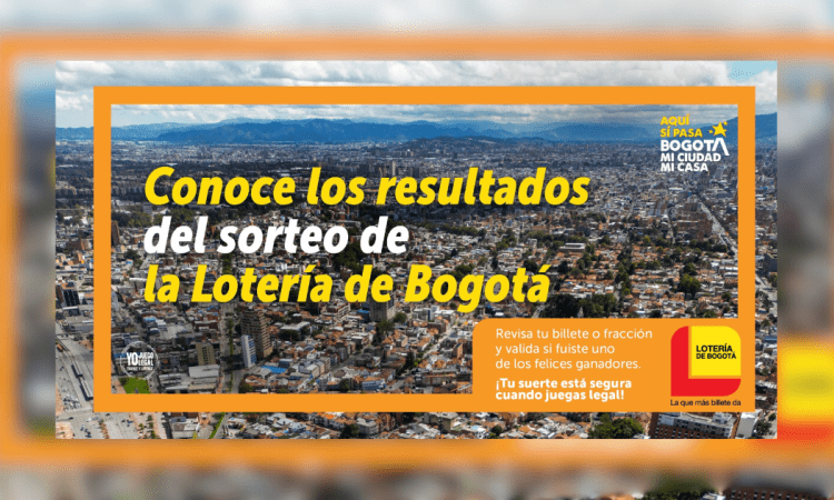 Pieza gráfica sobre la Lotería de Bogotá 