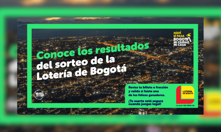 Pieza gráfica sobre la Lotería de Bogotá 