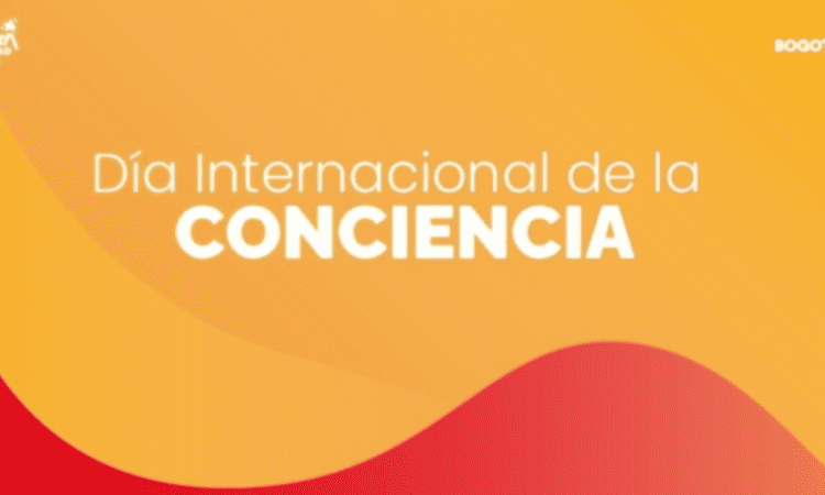 Piza gráfica que dice Día de la Conciencia