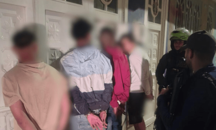 Imagen de los cuatro hombres capturados