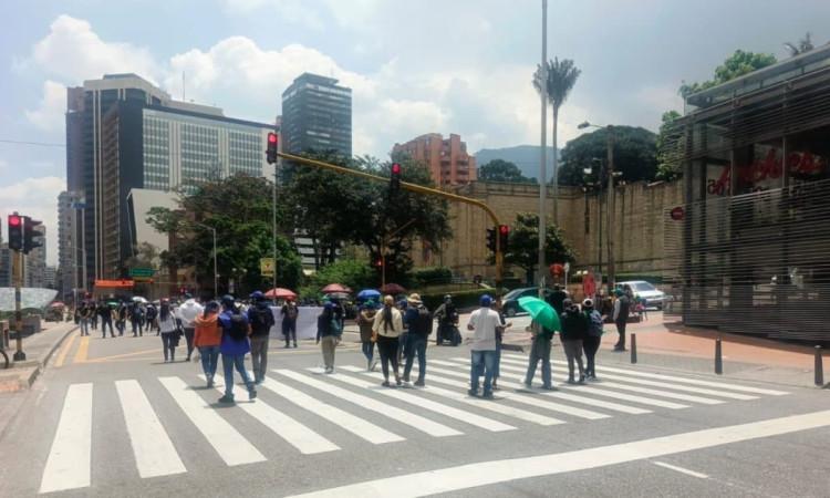 Foto de manifestaciones en Bogotá