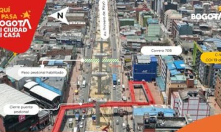 Cierre total del puente peatonal de la Av. Primero de Mayo