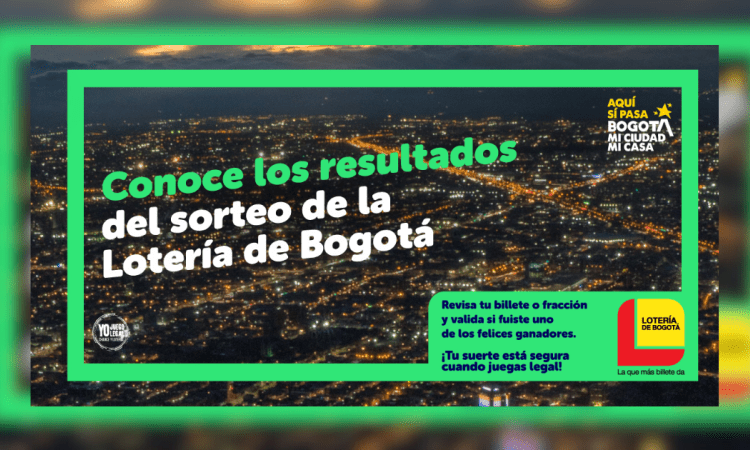 Imagen de la pieza gráfica de la Loteía de Bogotá