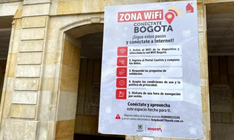 Foto de una zona wifi gratis 