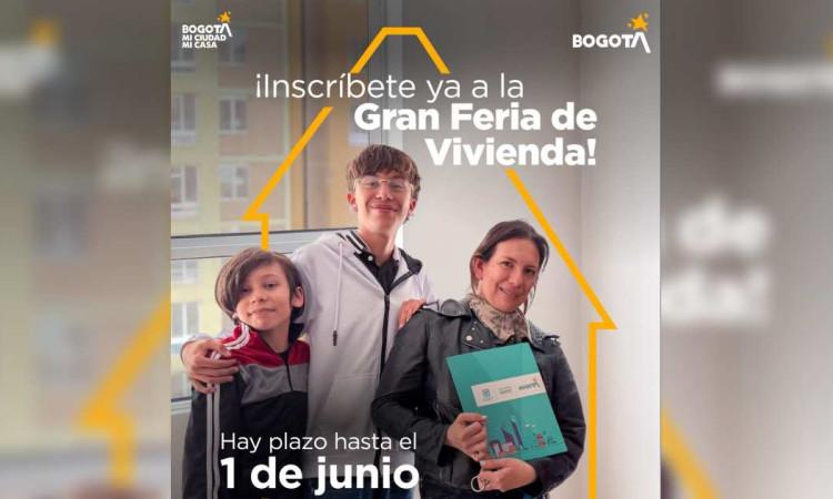 Imagen gráfica que invita a realizar la inscripción en la feria de vivienda 2026