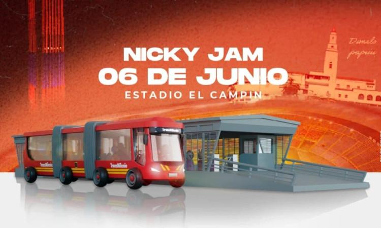 Pieza gráfica de concierto de Nicky Jam