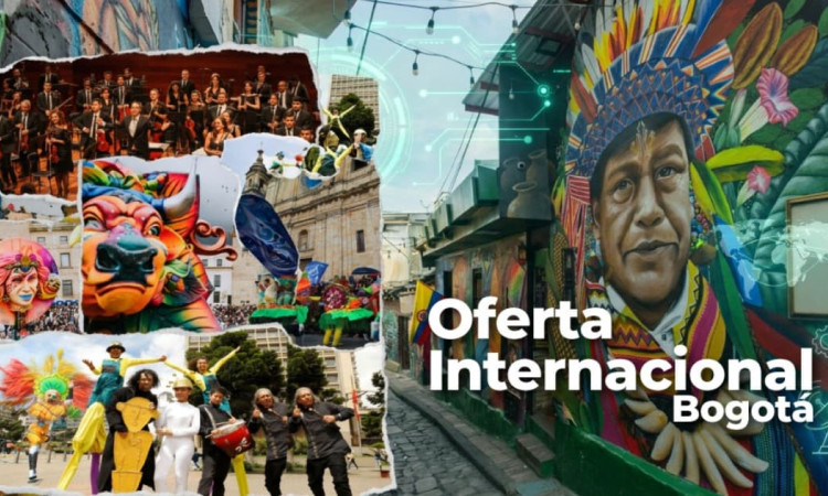 Foto del centro histórico de Bogotá y el Chorro de Quevedo con su arte urbano.