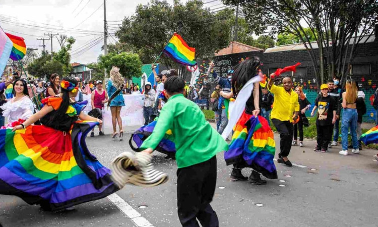 Foto de marchas del orgullo LGBTIQ en Bogotá.