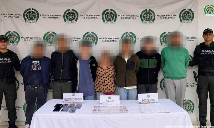 Siete de los ocho capturados.