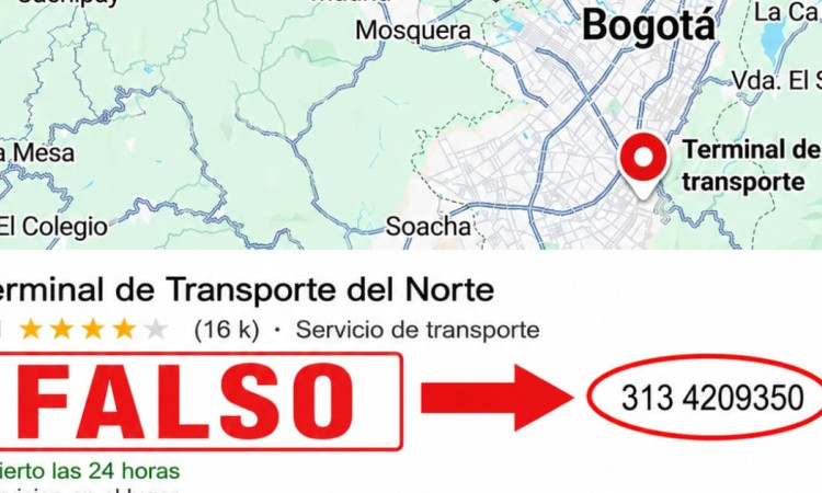 Pantallazo que muestra el número falso medinate el cual se estafa: 313 420 9350