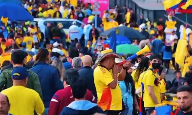 Multitud de hinchas de la Selección Colombia 