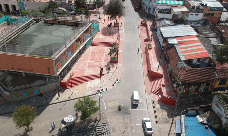 Imagen aérea de una de las calles de La Candelaria