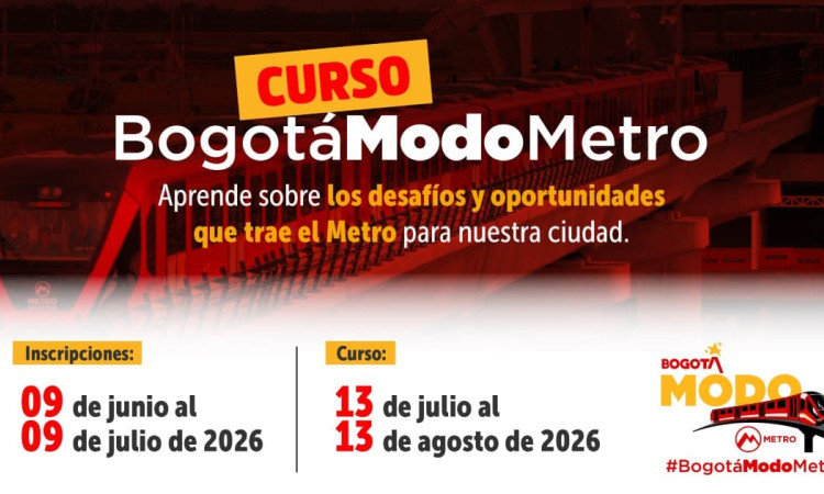 Pieza gráfica del curso Bogotá Modo Metro