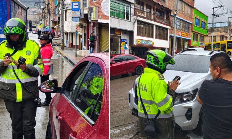 Foto de operativos en Usme al sur de Bogotá, contra el malparqueo.
