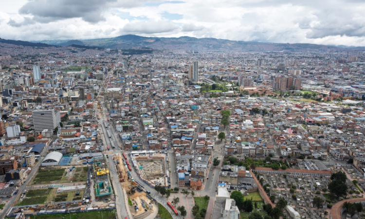 Imagen panorámica de Bogotá 
