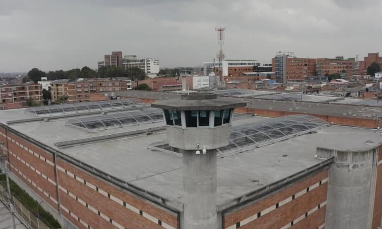 Foto panorámica de la Cárcel Distrital de Bogotá.