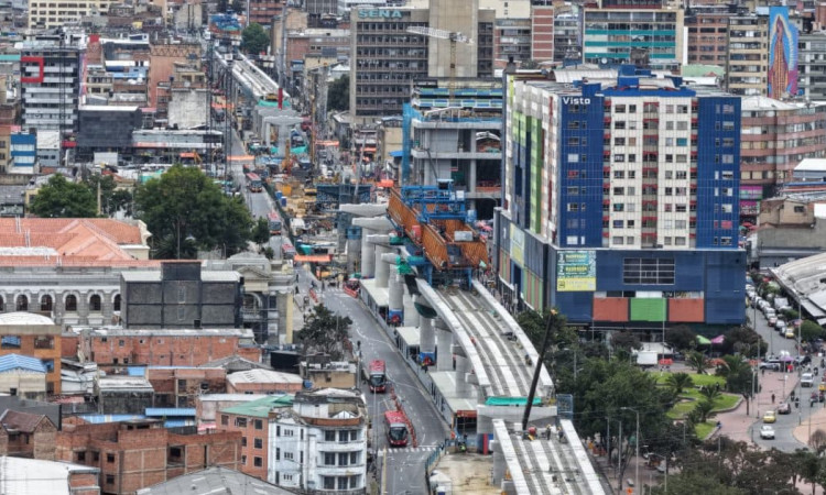 Foto de un frente de obra del Metro 