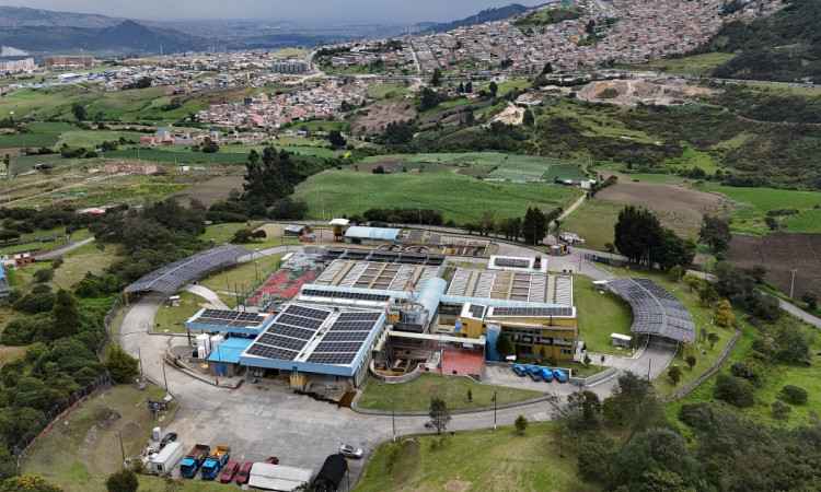 Foto panorámica que muestra la PTAP El Dorado