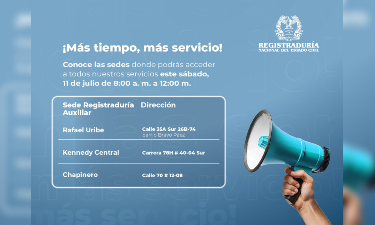 Pieza gráfica sobre información de los horarios extendidos
