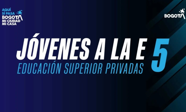 Imagen gráfica con el texto: Jóvenes a la E-5 educación superior privadas