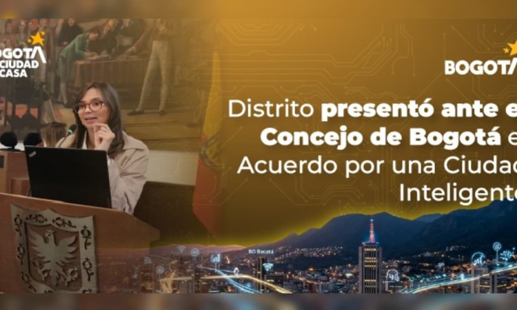 Foto del logo de Acuerdo Ciudad Inteligente en Bogotá.