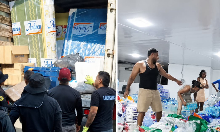 Foto de ayudas humanitarias de Bogotá para atención de terremoto en Buenaventura y Pereira.