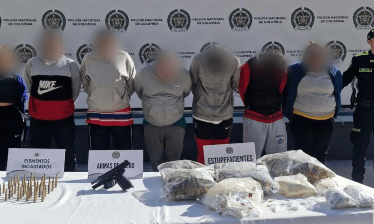 Siete personas capturadas junto a material incautado.