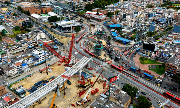 Foto de un frente de obra del Metro 