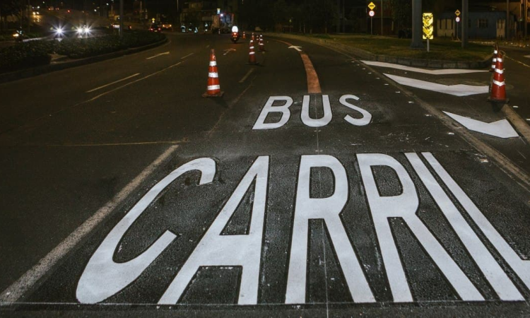 Foto del Carril Preferencial de la calle 63