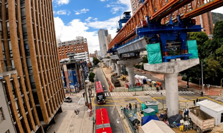 Foto de un frente de obra del Metro 