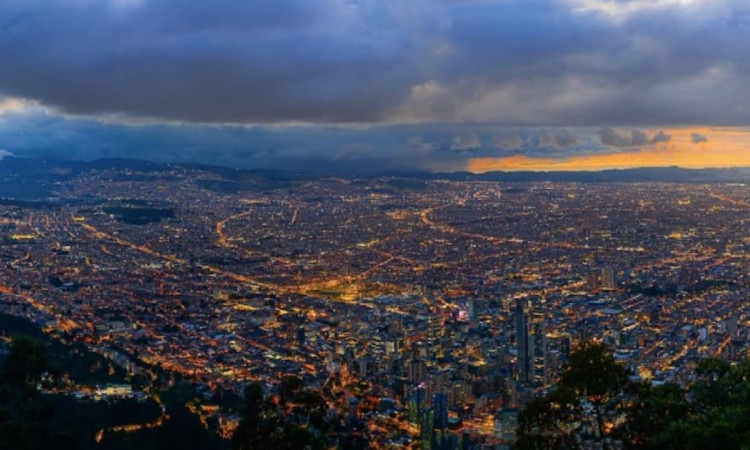 Foto panorámica de Bogotá.