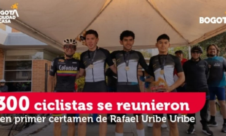 Foto del certamen ciclístico en Rafael Uribe Uribe, al suroriente de Bogotá.